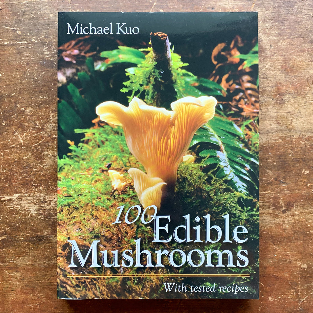 Book cover with high contrast photograph of golden chanterelle