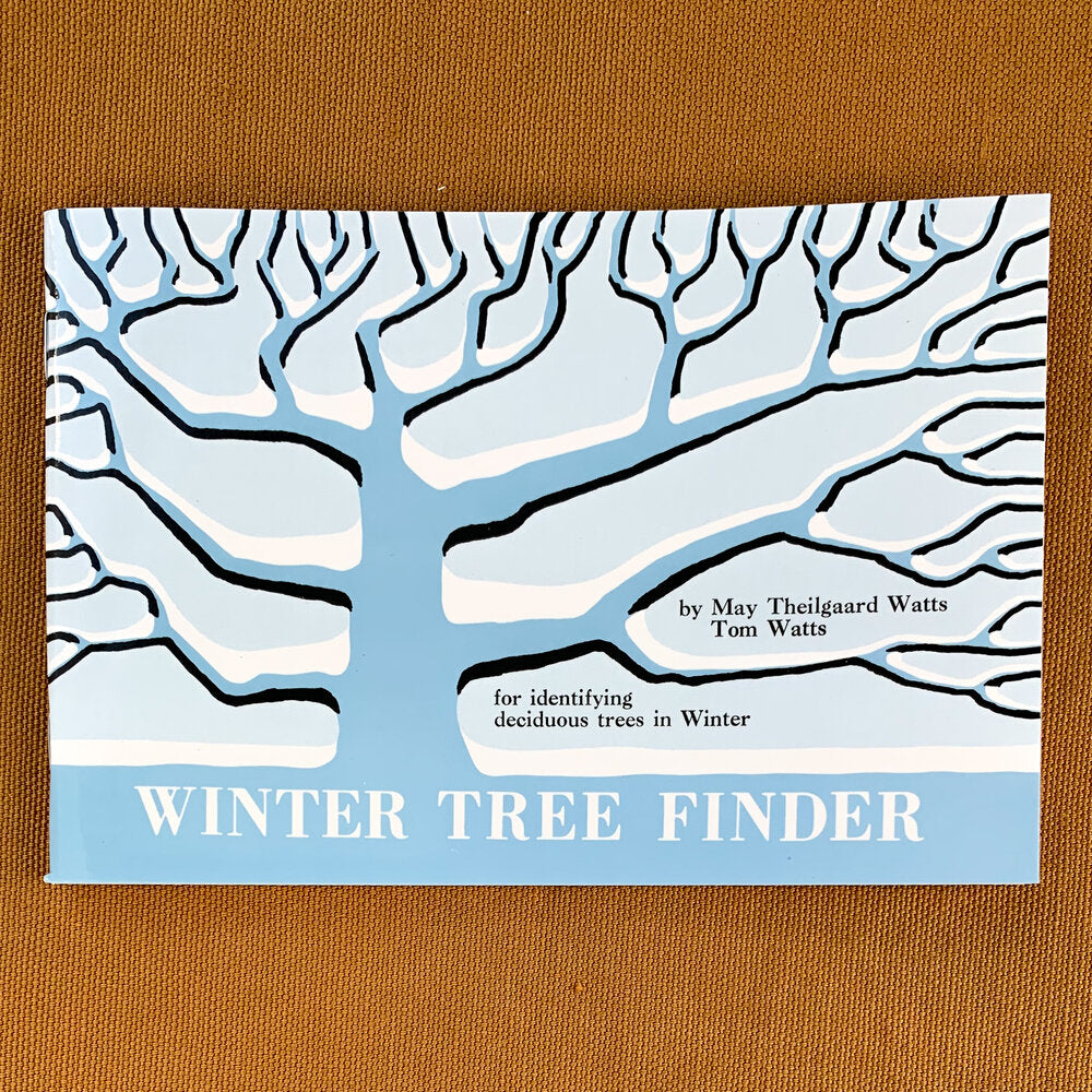 Front cover of Winter Tree Finder showing an illustration of a leafless winter tree in blue and white.