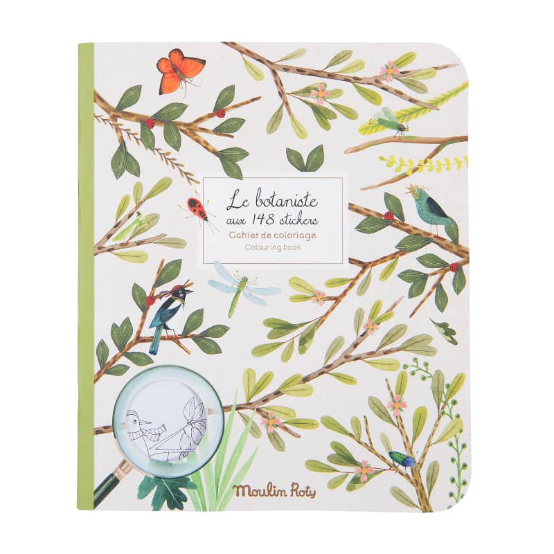 Box with 6 Coloring Books & Stickers - Botanist/Garden Theme