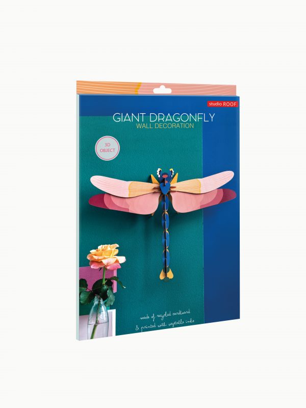 Flat rectangular dragonfly decor box
